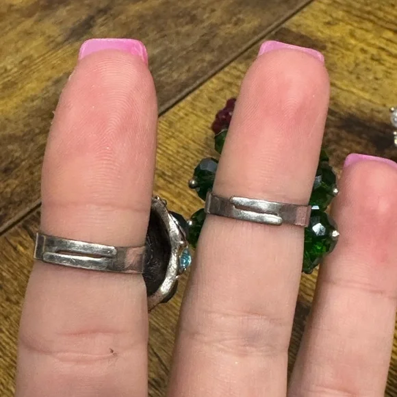 Colorful Gemstone Cluster Rings - Picture 4 of 5